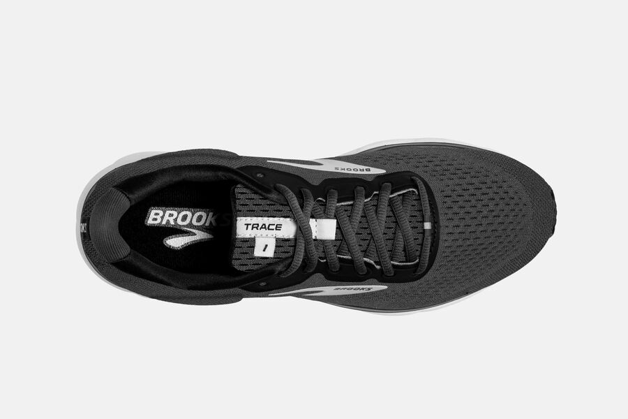 Brooks Trace Road Running Shoes - Mens - Black/Grey - OR8576142